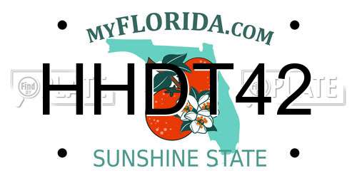 HHDT42 Florida License Plate