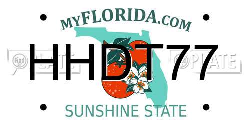 HHDT77 Florida License Plate