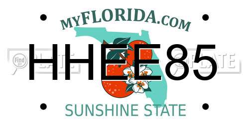 HHEE85 Florida License Plate
