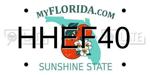 HHEF40 Florida License Plate