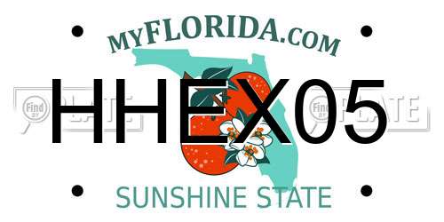HHEX05 Florida License Plate