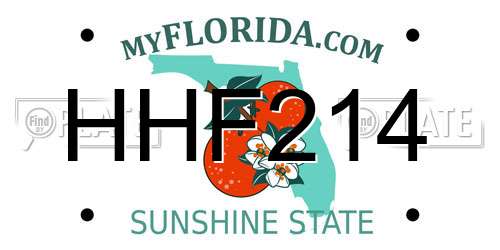 HHF214 Florida License Plate
