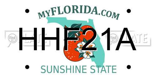HHF21A Florida License Plate
