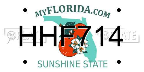 HHF714 Florida License Plate
