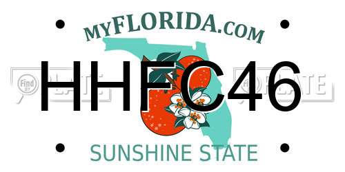 HHFC46 Florida License Plate
