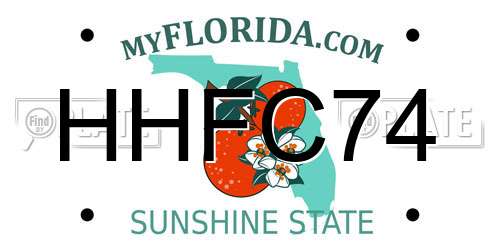 HHFC74 Florida License Plate