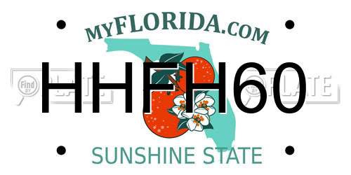 HHFH60 Florida License Plate