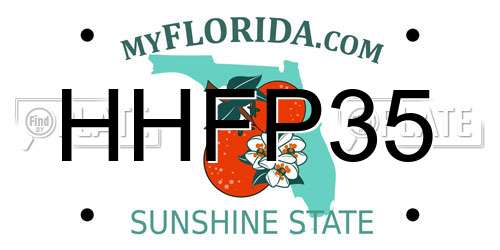 HHFP35 Florida License Plate