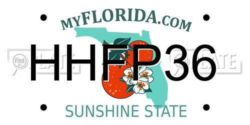 HHFP36 Florida License Plate