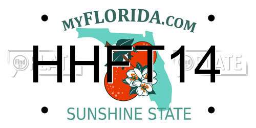 HHFT14 Florida License Plate