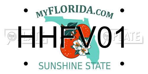 HHFV01 Florida License Plate