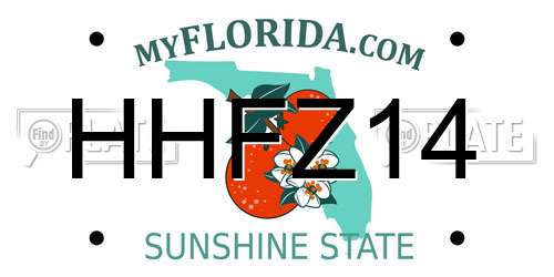 HHFZ14 Florida License Plate