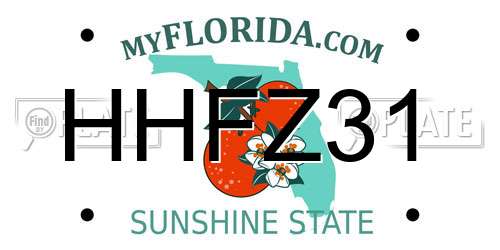 HHFZ31 Florida License Plate
