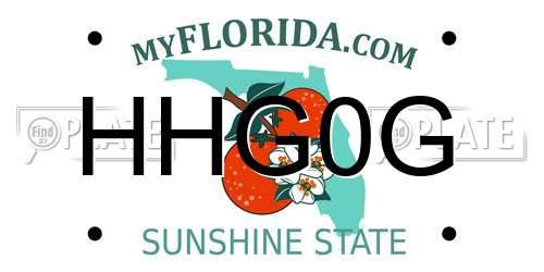 HHG0G Florida License Plate