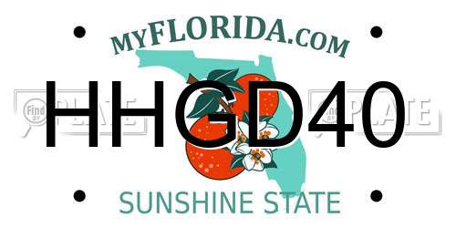HHGD40 Florida License Plate