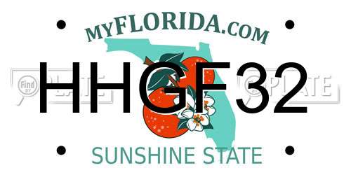 HHGF32 Florida License Plate