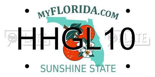 HHGL10 Florida License Plate