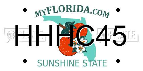 HHHC45 Florida License Plate
