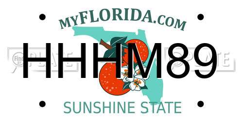 HHHM89 Florida License Plate