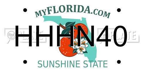 HHHN40 Florida License Plate