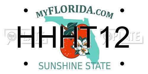 HHHT12 Florida License Plate