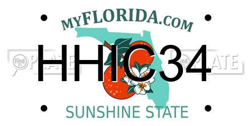 HHIC34 Florida License Plate
