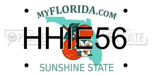 HHIE56 Florida License Plate