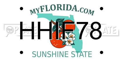 HHIF78 Florida License Plate