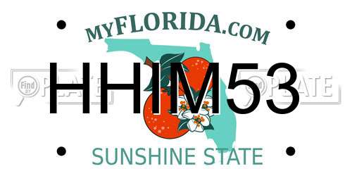 HHIM53 Florida License Plate