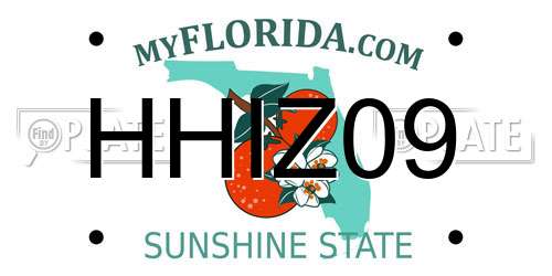 HHIZ09 Florida License Plate