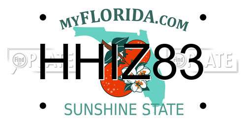 HHIZ83 Florida License Plate