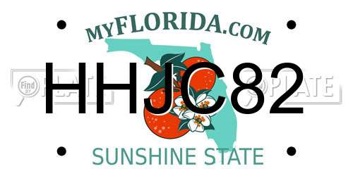 HHJC82 Florida License Plate