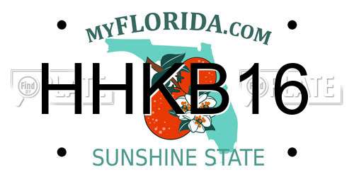 HHKB16 Florida License Plate