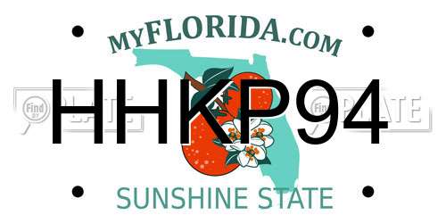HHKP94 Florida License Plate