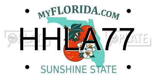 HHLA77 Florida License Plate