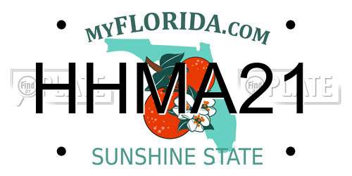 HHMA21 Florida License Plate