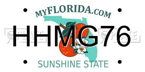 HHMG76 Florida License Plate