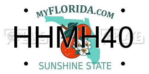 HHMH40 Florida License Plate