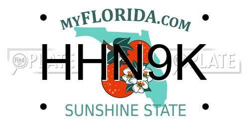 HHN9K Florida License Plate