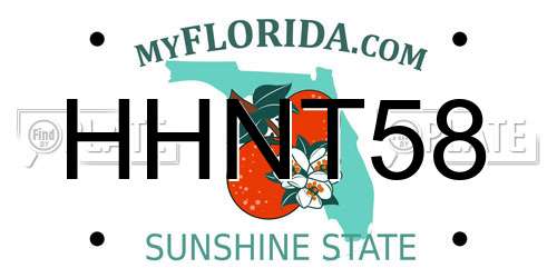 HHNT58 Florida License Plate