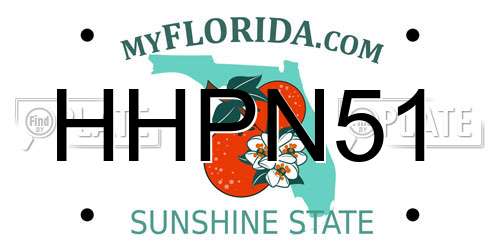 HHPN51 Florida License Plate