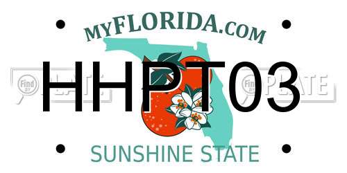 HHPT03 Florida License Plate