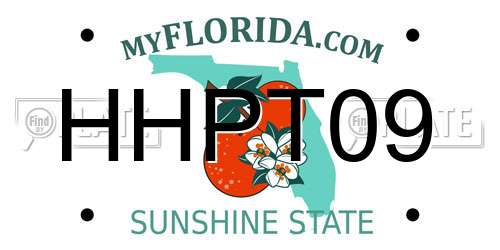 HHPT09 Florida License Plate
