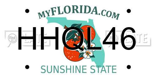 HHQL46 Florida License Plate