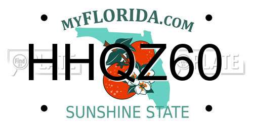 HHQZ60 Florida License Plate