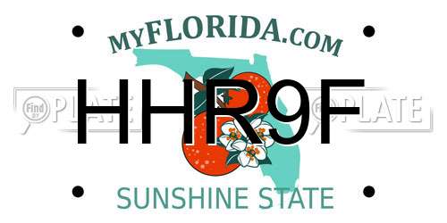 HHR9F Florida License Plate
