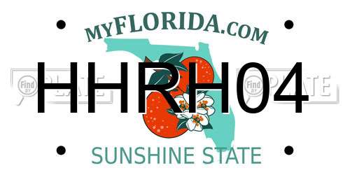 HHRH04 Florida License Plate