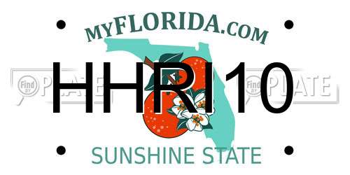 HHRI10 Florida License Plate