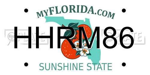 HHRM86 Florida License Plate