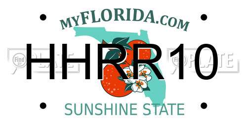 HHRR10 Florida License Plate